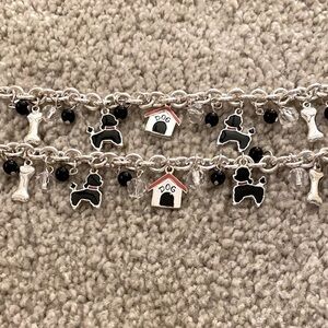 SET of Girls Doggie Charm Bracelets